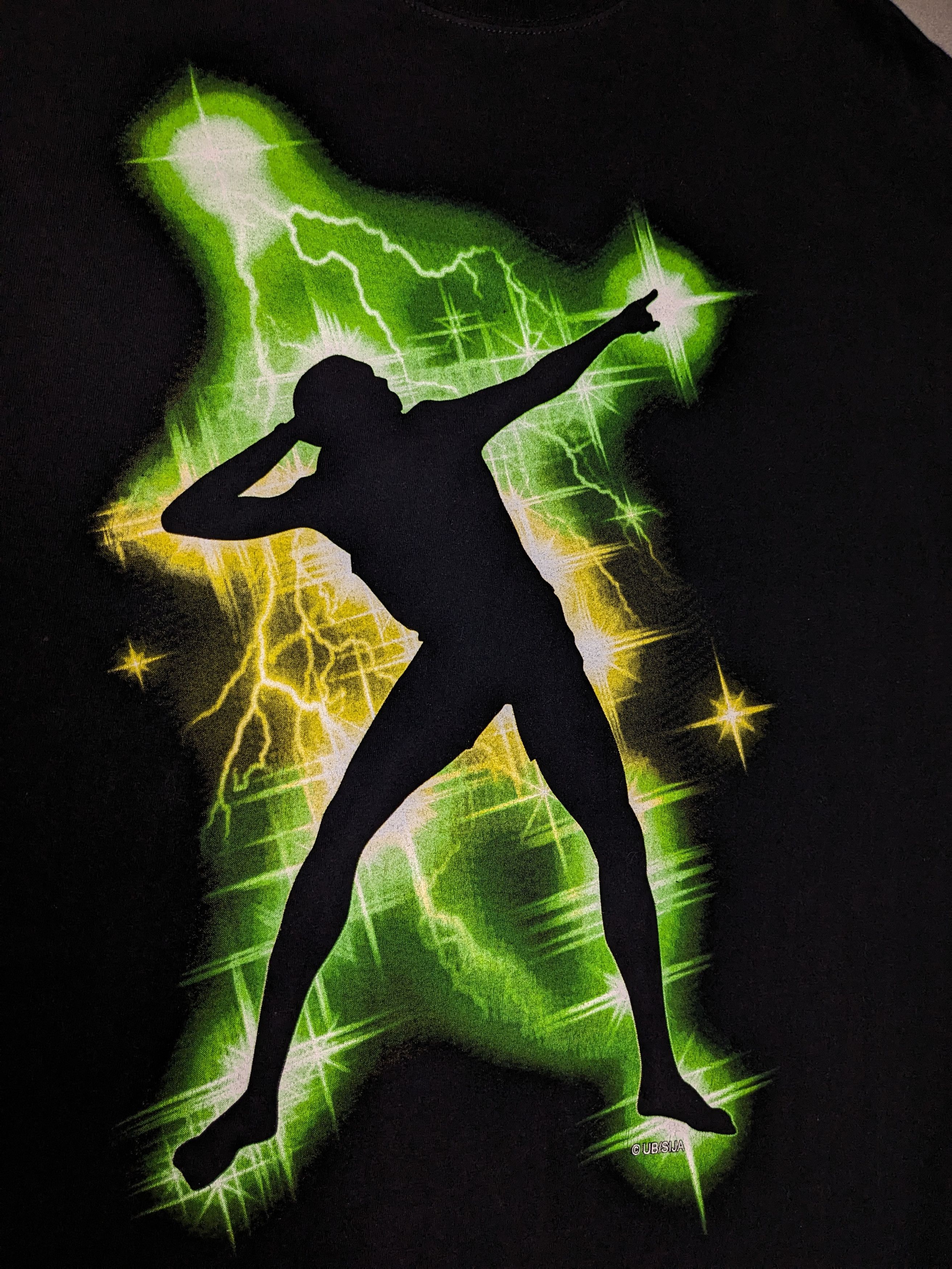 Rap Tees Usain Bolt Graphic T-Shirt XL Short Sleeve Running Olympics Size US XL / EU 56 / 4 - 2 Thumbnail