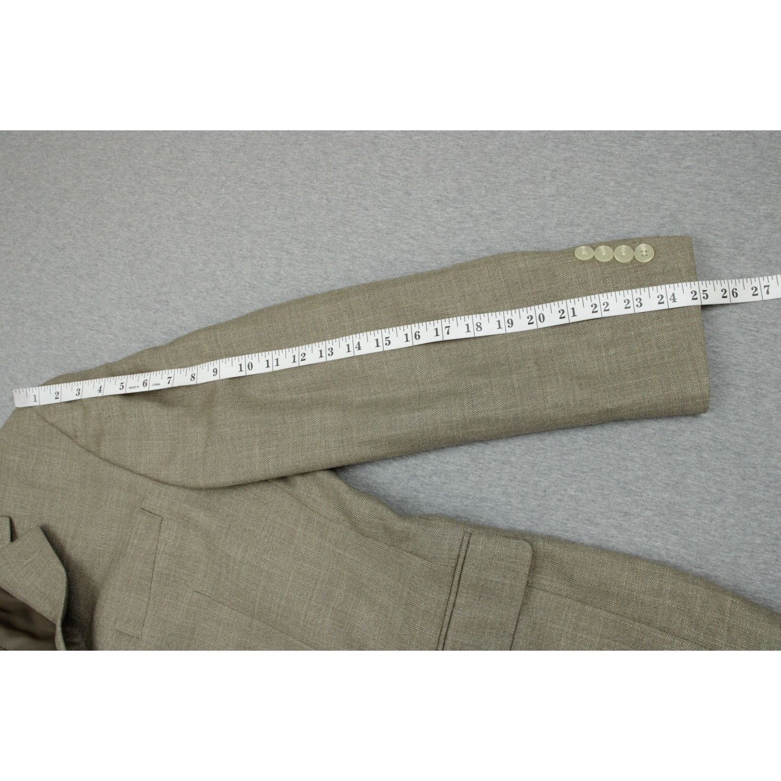 Lauren Ralph Lauren Lauren Ralph Lauren Blazer Mens 42R Beige Hopsack Size 42R - 9 Thumbnail