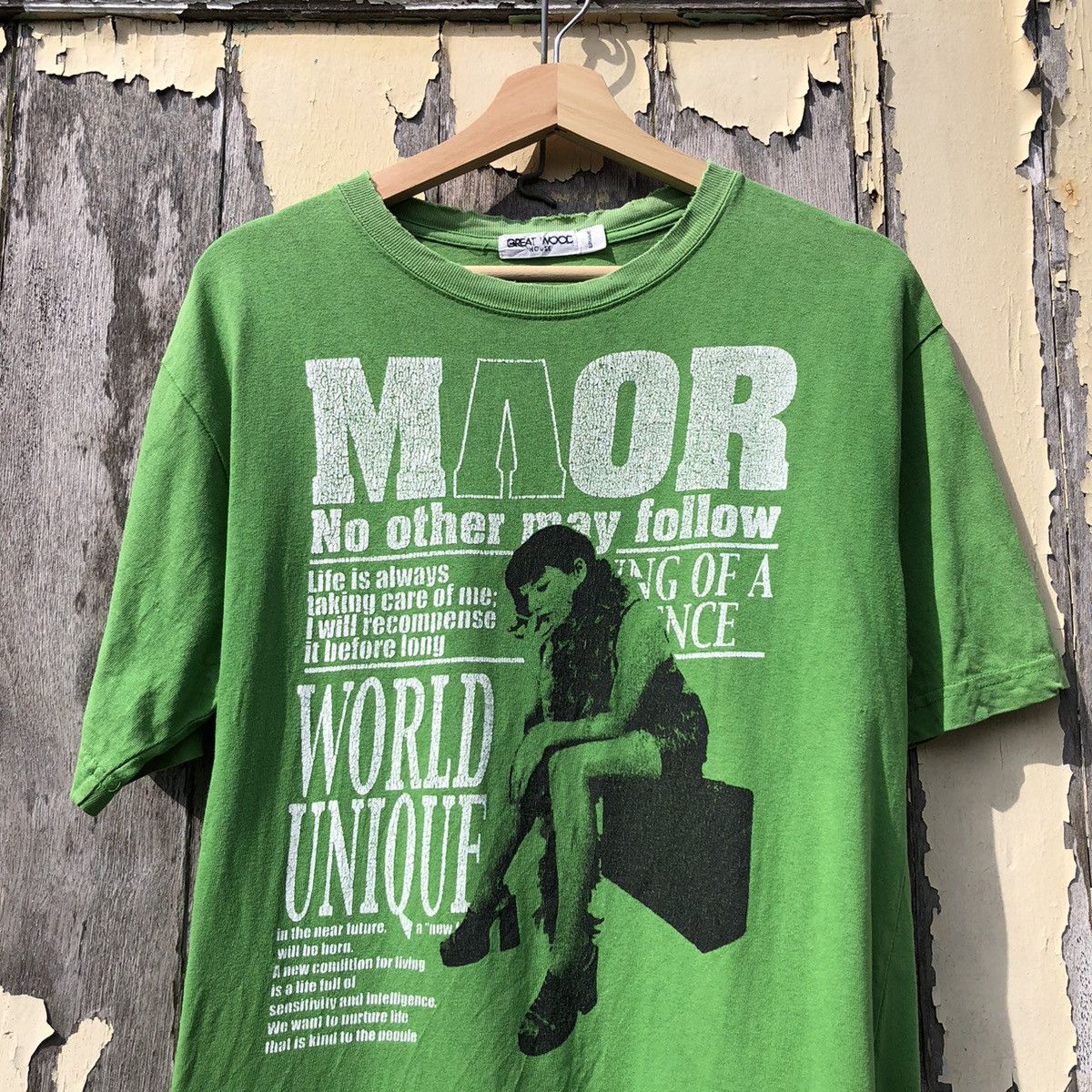 Japanese Brand 🔥Steals🔥 Distressed GREAT WOOD HOUSE Faded Tshirt Size US L / EU 52-54 / 3 - 3 Thumbnail
