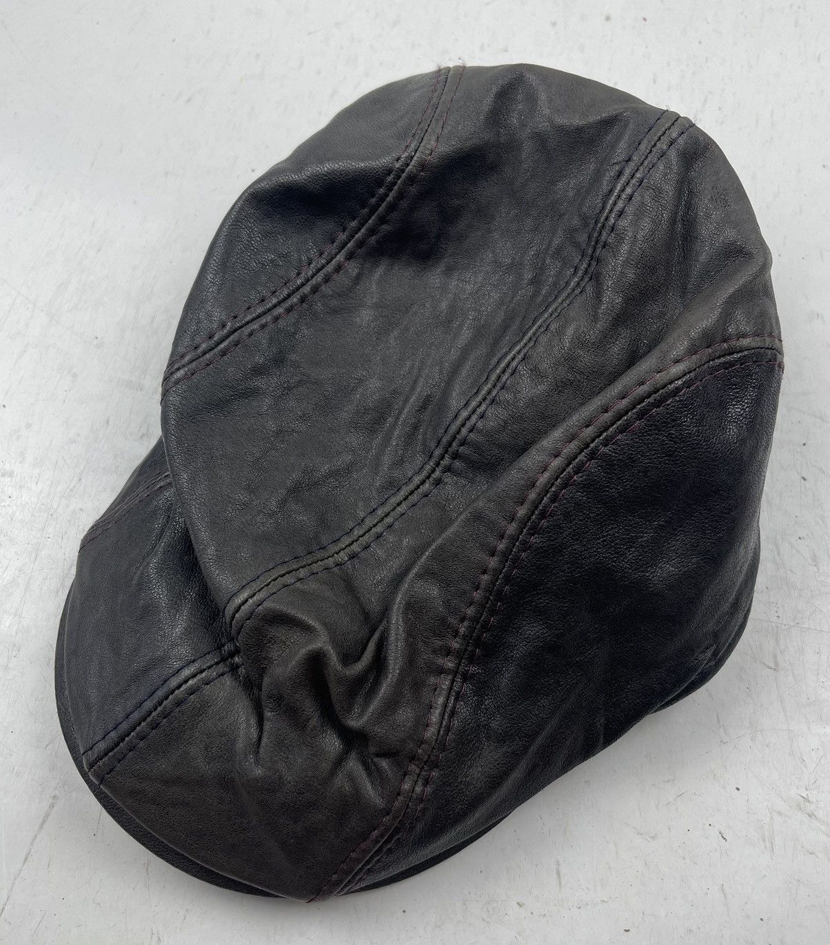 Japanese Brand marone leather hat made in italy tc47 Size ONE SIZE - 2 Thumbnail