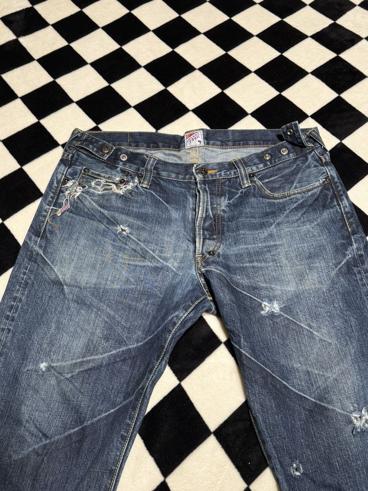 Prps RARE $638 SELVEDGE JAPAN DISTRESSED JEANS DENIM Size US 33 - 5 Thumbnail