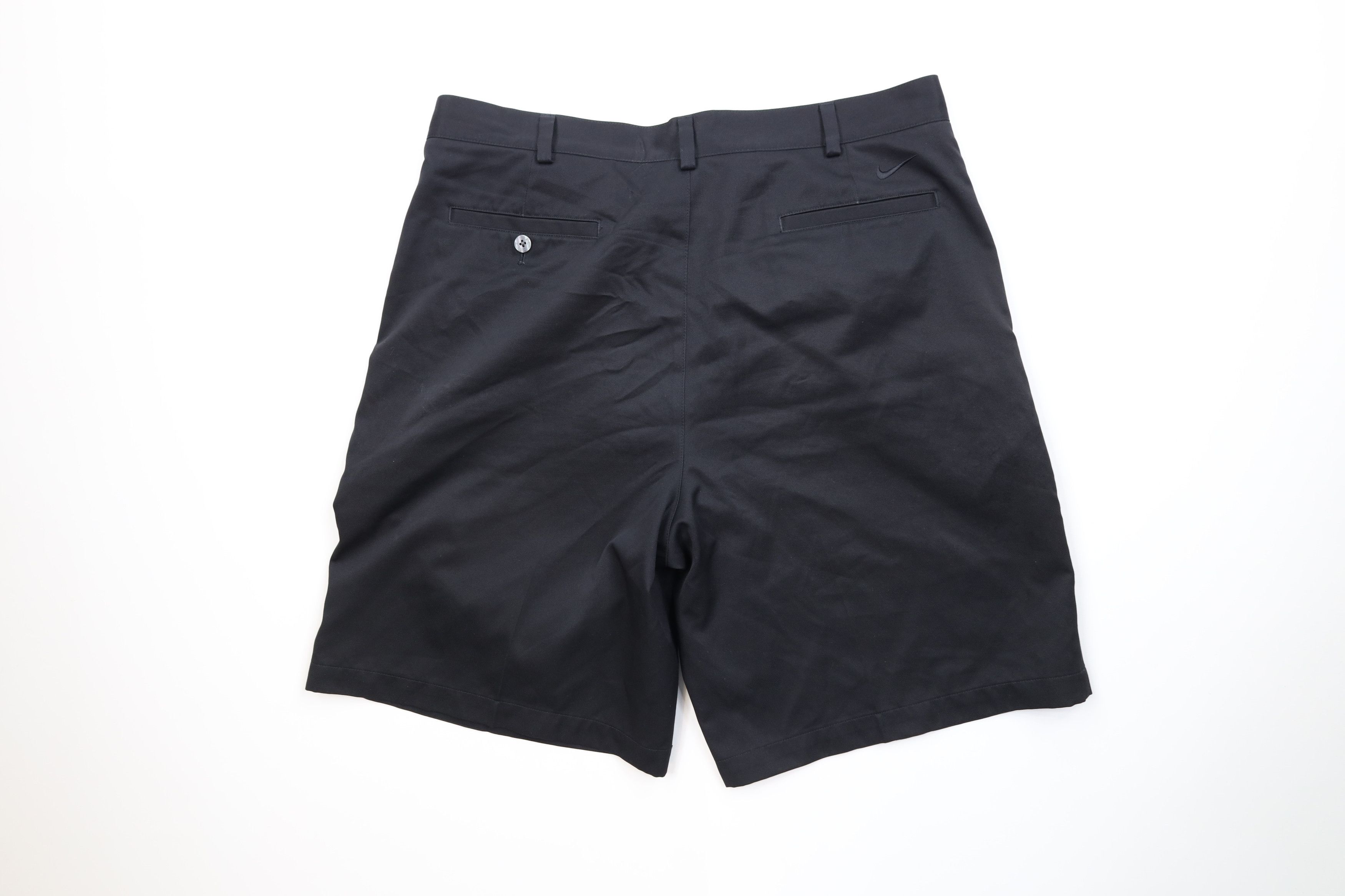 Nike Vintage Y2K Nike Golf Mini Swoosh Pleated Chino Shorts Black Size US 36 / EU 52 - 7 Thumbnail