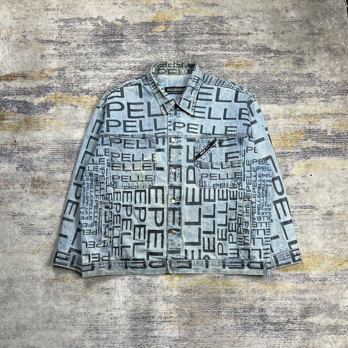 Pelle Pelle Vintage 90s Pelle Pelle Marc Buchanan overprint denim jacket Size US XL / EU 56 / 4 - 1 Thumbnail