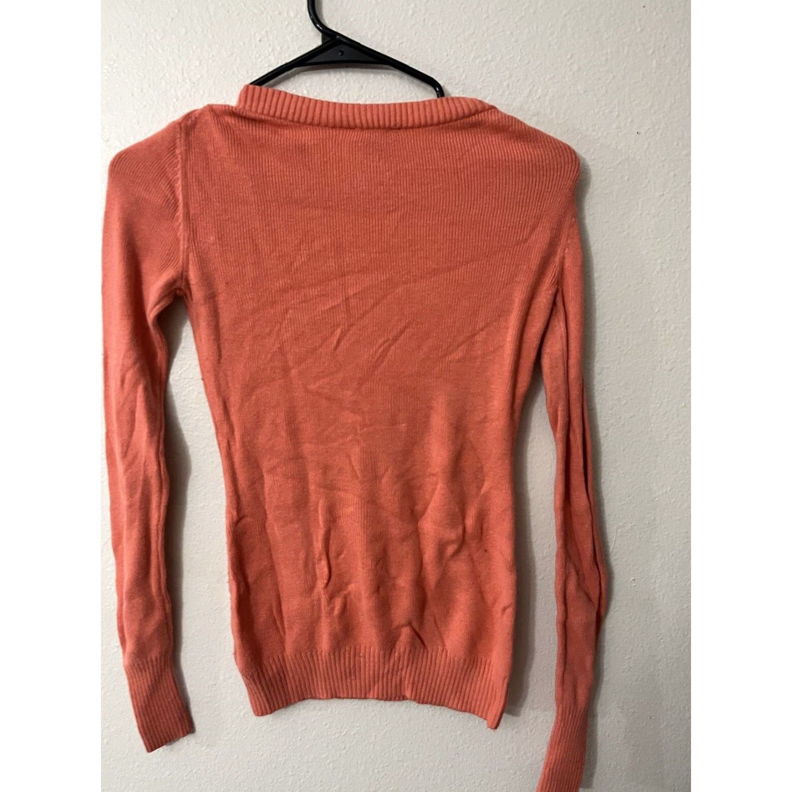 Express Express Women's Medium Pink Colorblock Knit Sweater Long Sleeve Crew Neck Pullover Lightweight Business Casual Size M / US 6-8 / IT 42-44 - 2 Thumbnail
