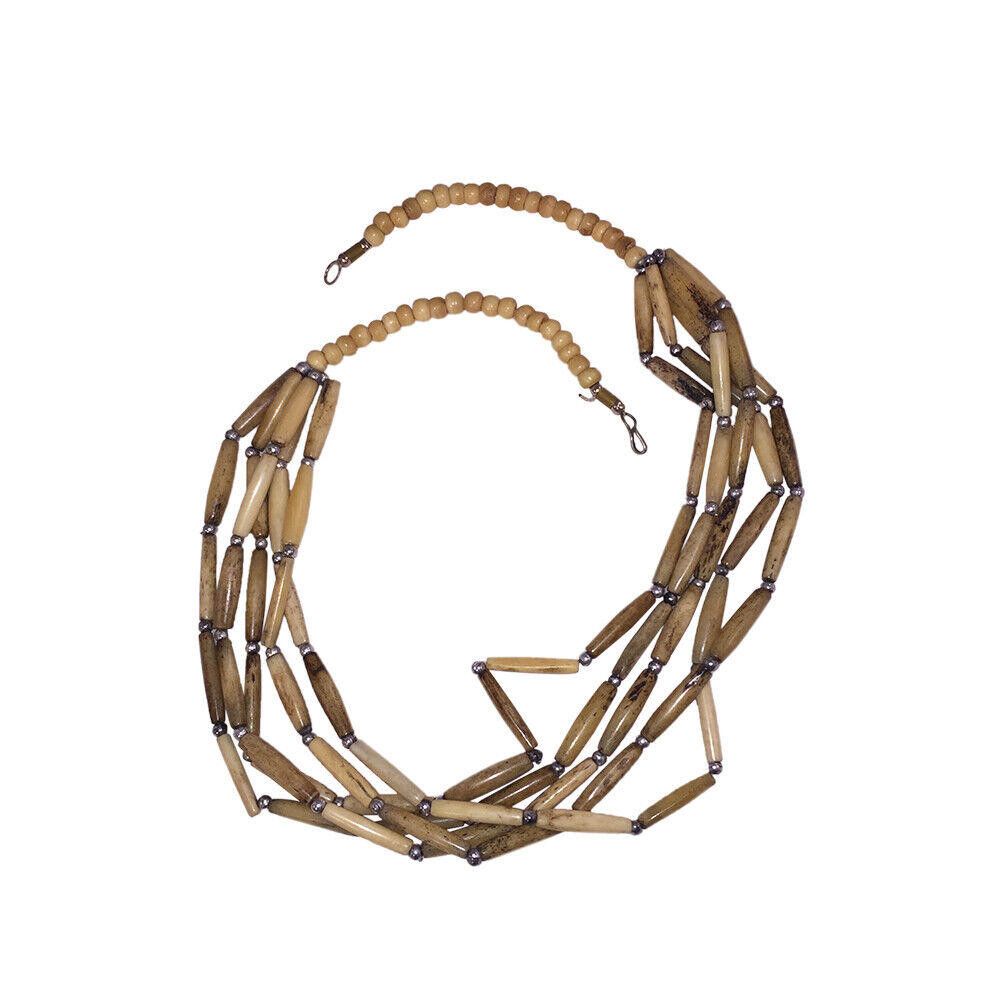 Designer Hand Made Yak Bone Bead Necklace Size ONE SIZE - 3 Thumbnail
