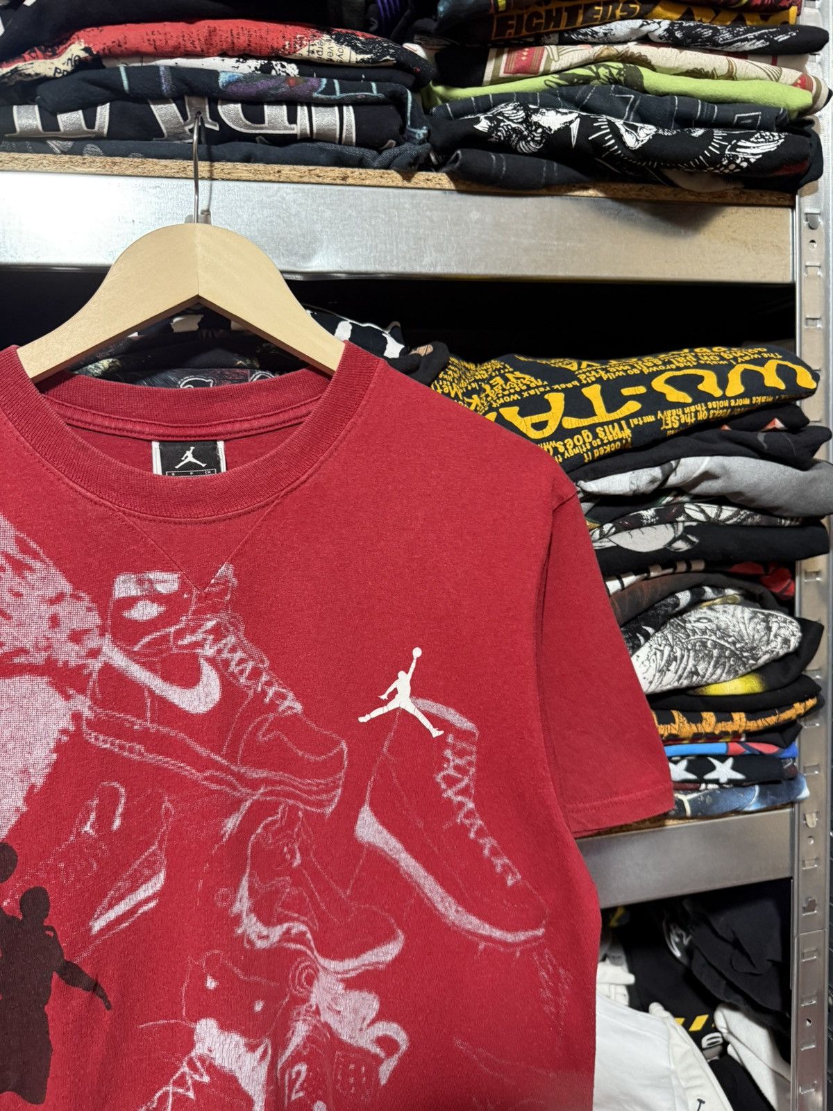 Jordan Brand Vintage 2000’s Nike Air Jordan Shoes Basketball AOP T-Shirt Size US S / EU 44-46 / 1 - 4 Thumbnail