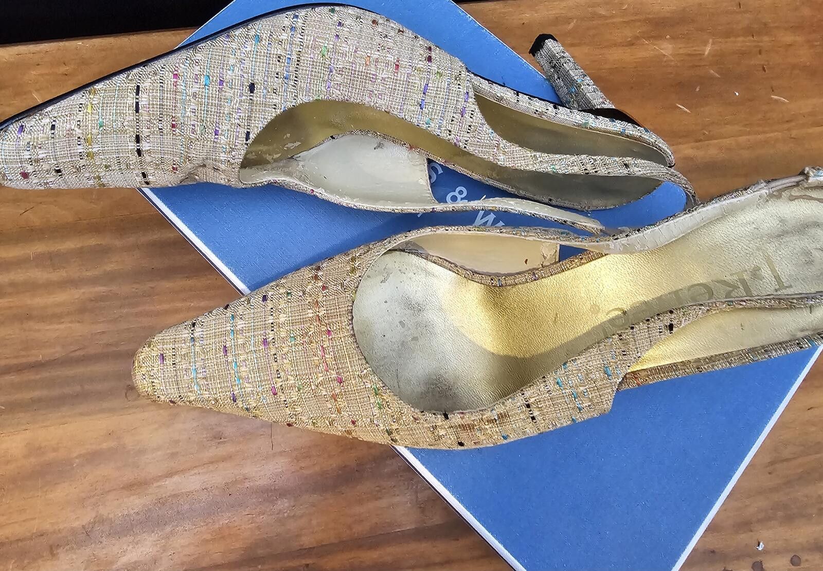 Other J. Renee' Heels Champange Womens Size 7.5 Tweed Slingback Size US 7.5 / IT 37.5 - 1 Thumbnail