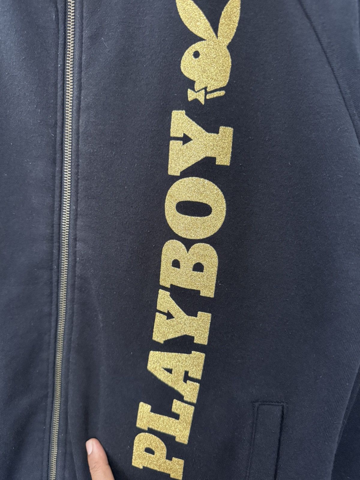 Playboy 🔥 PLAYBOY SIDETAPE BIG LOGO SPELLOUT SWEAT JACKET - 3L Size US L / EU 52-54 / 3 - 6 Thumbnail