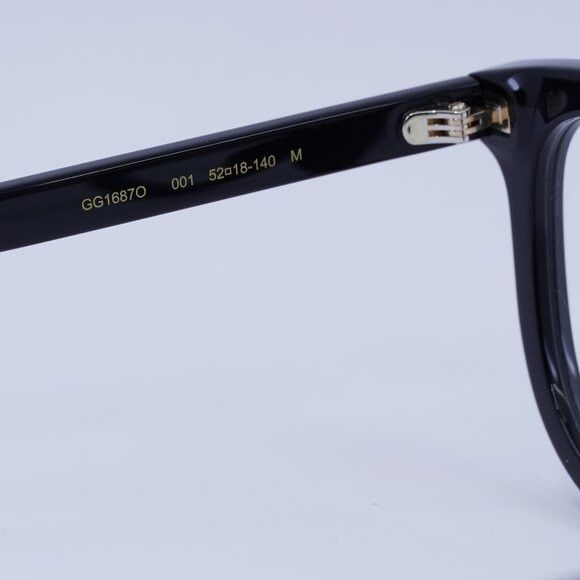 Gucci 🕶️ New Gucci GG1687O 001 Black Eyeglasses 52mm Size ONE SIZE - 6 Thumbnail