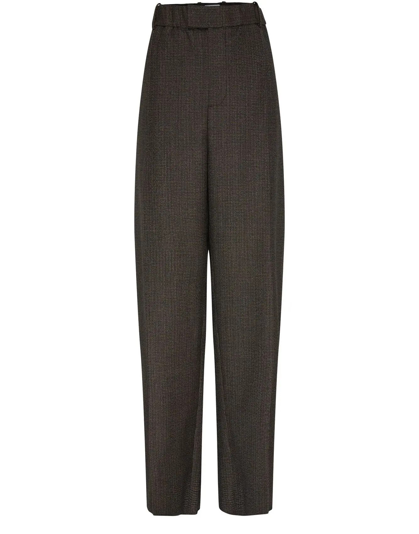 Bottega Veneta o1bcso1str0225 Houndstooth Wool Trouser in Brown Size 30" / US 8 / IT 44 - 1 Thumbnail