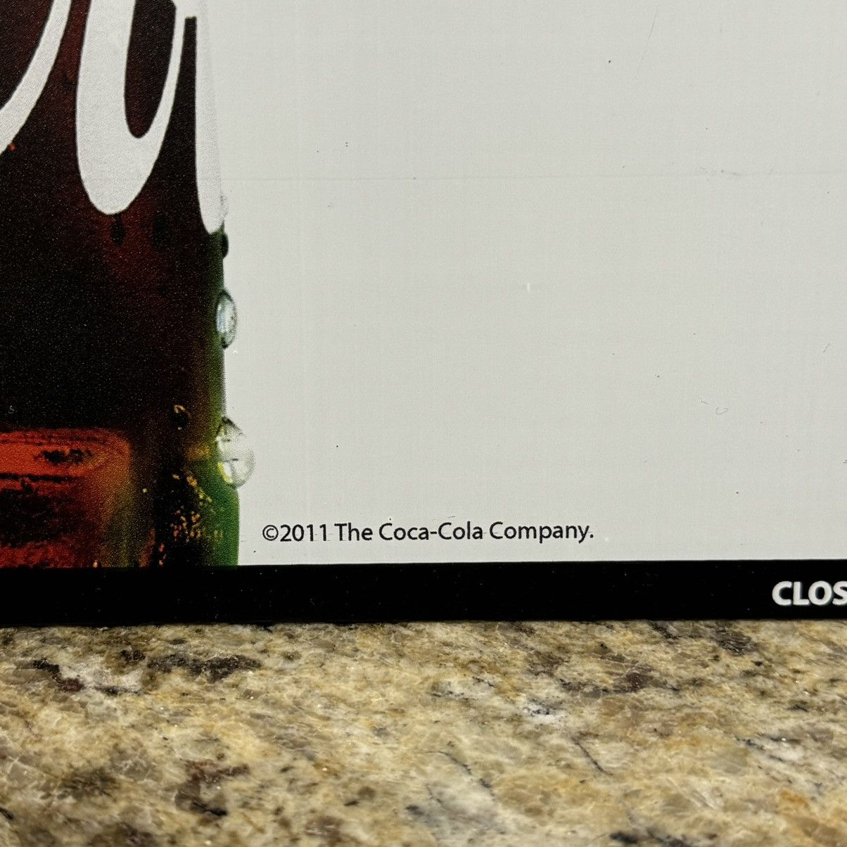 Other × Vintage 2011 Coca-Cola Company - Open/Close & Thanks Sign 8x14” Size ONE SIZE - 3 Thumbnail