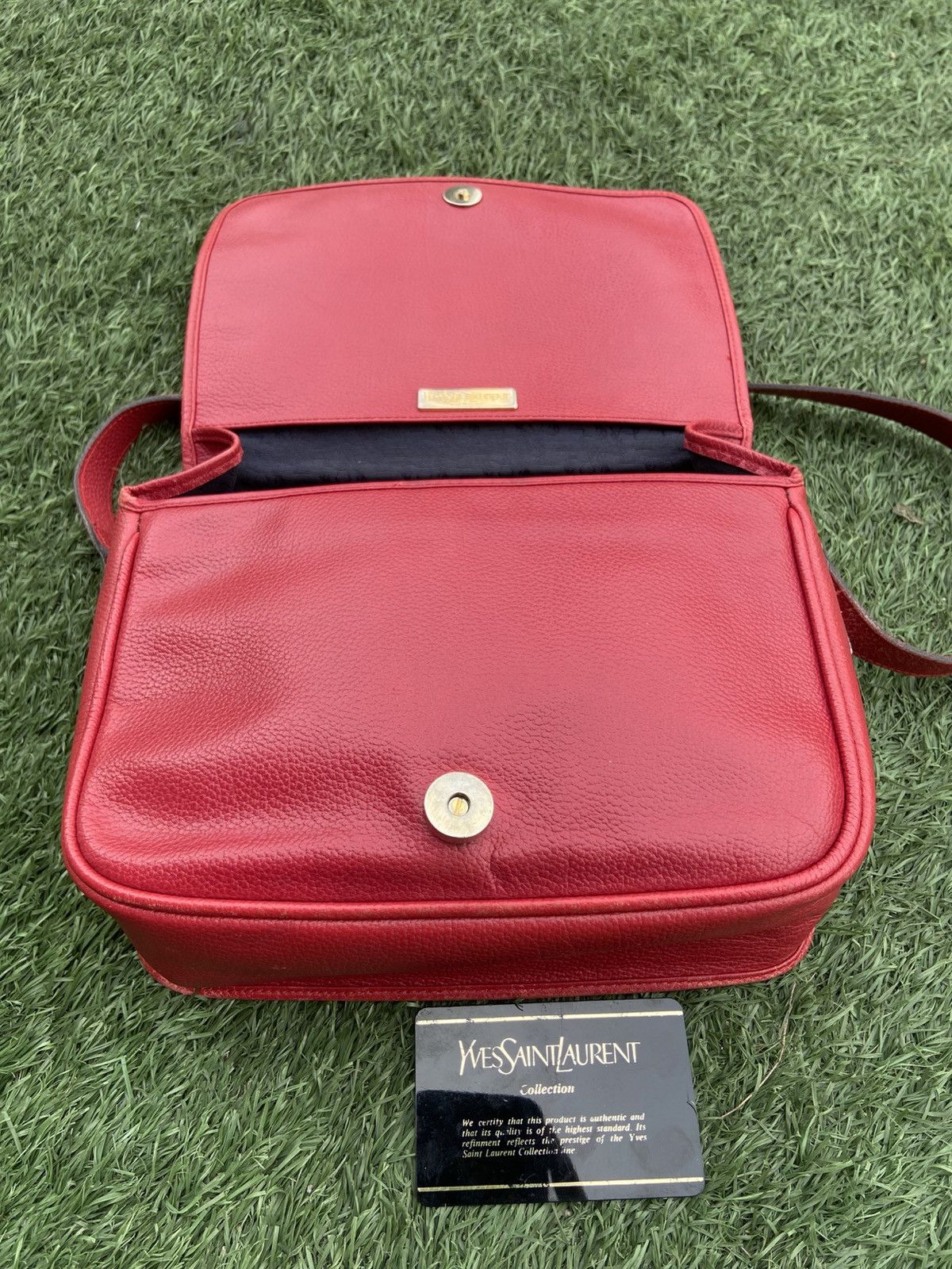 Yves Saint Laurent Yves Saint Laurent Leather Shoulder Bag YSL Size ONE SIZE - 3 Thumbnail