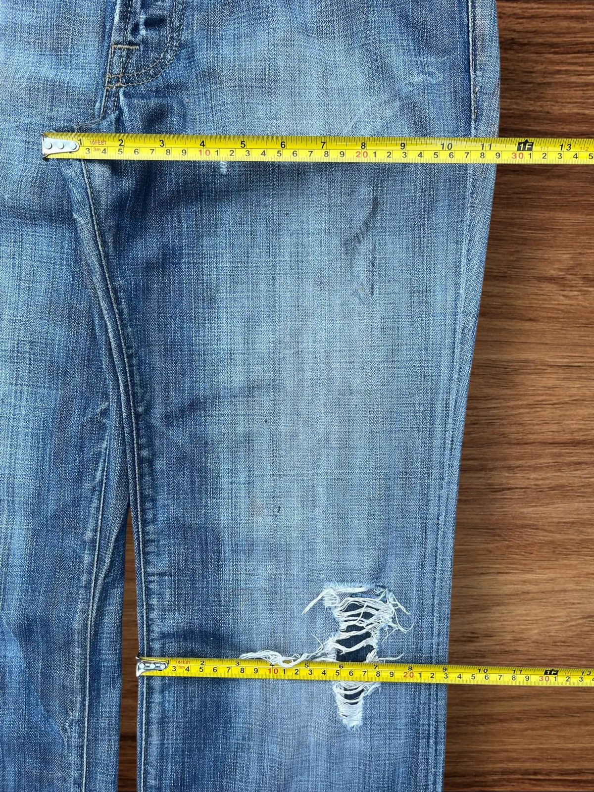 GAS × Japanese Brand Vintage Japanese Brand Blue Washed Mid Rise Wide Leg Jeans Size US 32 / EU 48 - 8 Thumbnail