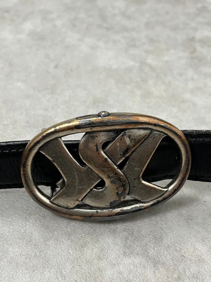 Yves Saint Laurent FW2003 Yves Saint Laurent Small YSL Buckle Black Leather Belt Size ONE SIZE - 7 Thumbnail