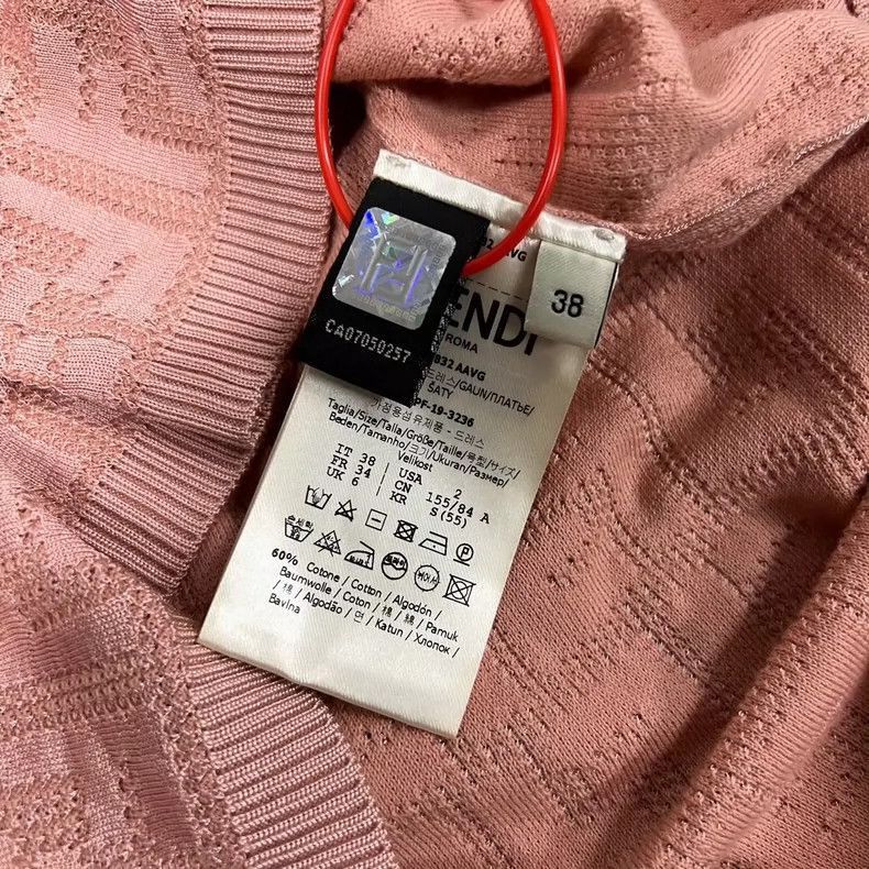 Fendi Fendi Knitted Dress with Double F Print Size US 38 / EU 54 - 5 Thumbnail