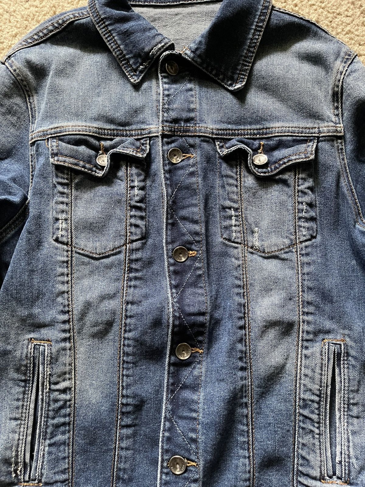 Zara Zara Distressed Denim Jacket Size US S / EU 44-46 / 1 - 2 Thumbnail