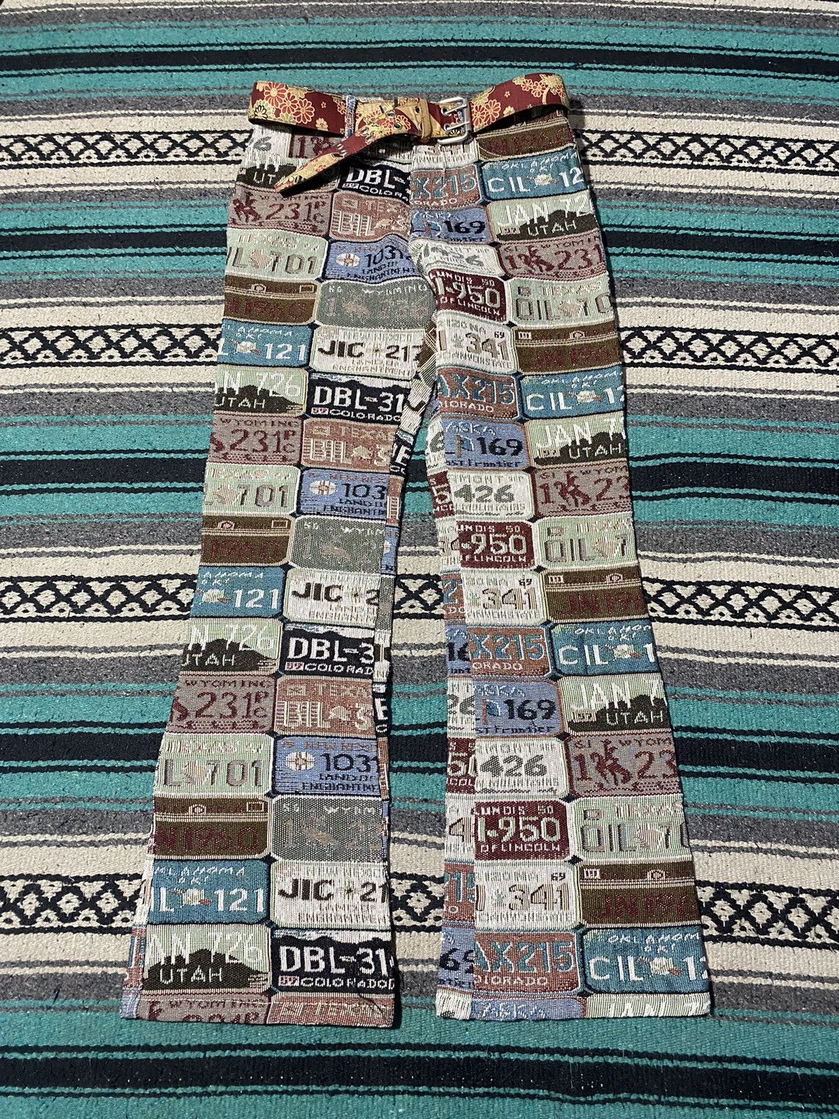 Beauty Beast 2000s Algonquins - Vintage Cotton Flared Pants Size US 29 - 2 Thumbnail