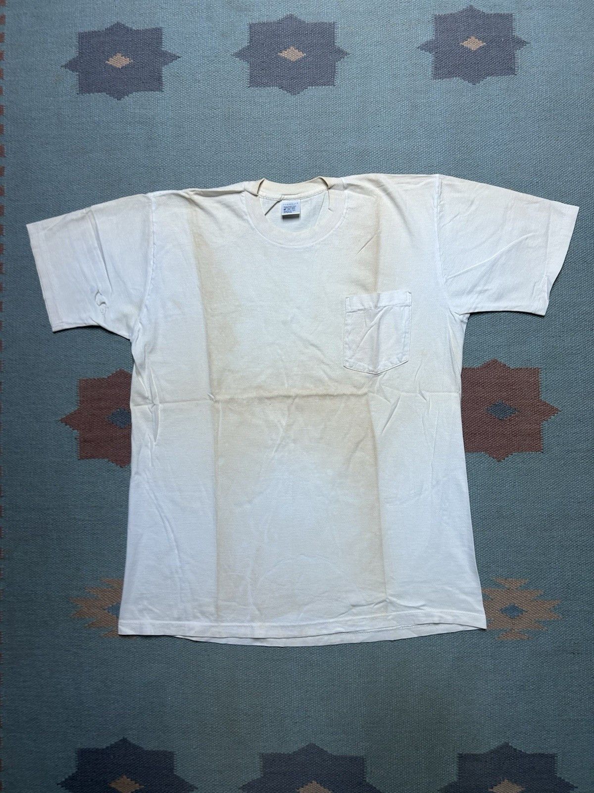 Vintage Vintage 80s pocket t shirt blank white towncraft cotton M Size US M / EU 48-50 / 2 - 1 Thumbnail