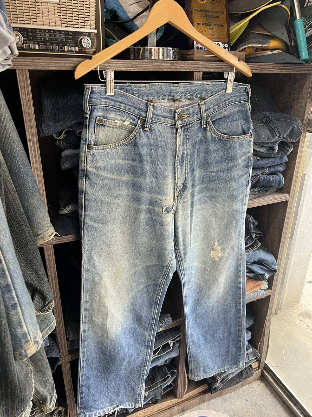 Lee 🔥Vintage Lee Distressed Denim Size US 33 - 6 Thumbnail