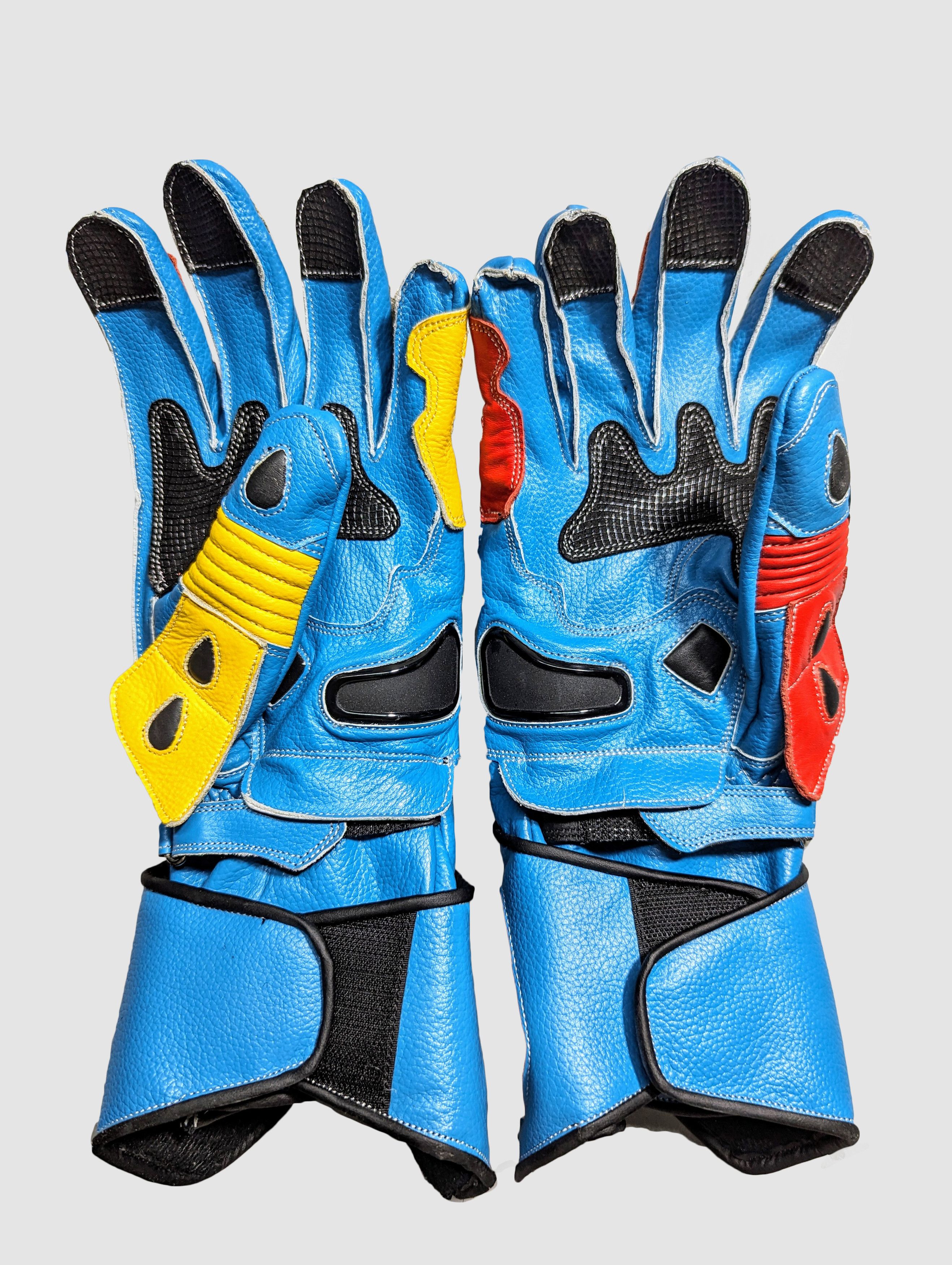 Genuine Leather × Leather Motorcycle Leather Gloves Racing STREETWEAR Size 30 - 2 Thumbnail