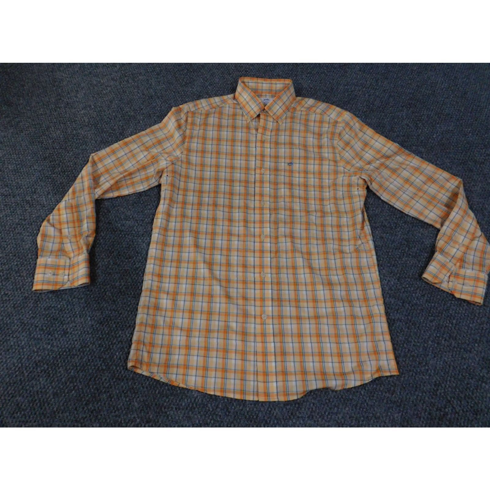 Southern Tide Southern Tide Button Down Shirt Mens Small Orange Plaid Long Sleeve Button-Up Collar-Down Classic Casual Size US S / EU 44-46 / 1 - 2 Thumbnail