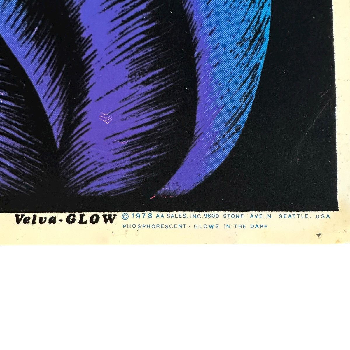 Vintage Vintage 1978 Death Watch Grim Reaper Velva Glow poster Size ONE SIZE - 4 Thumbnail