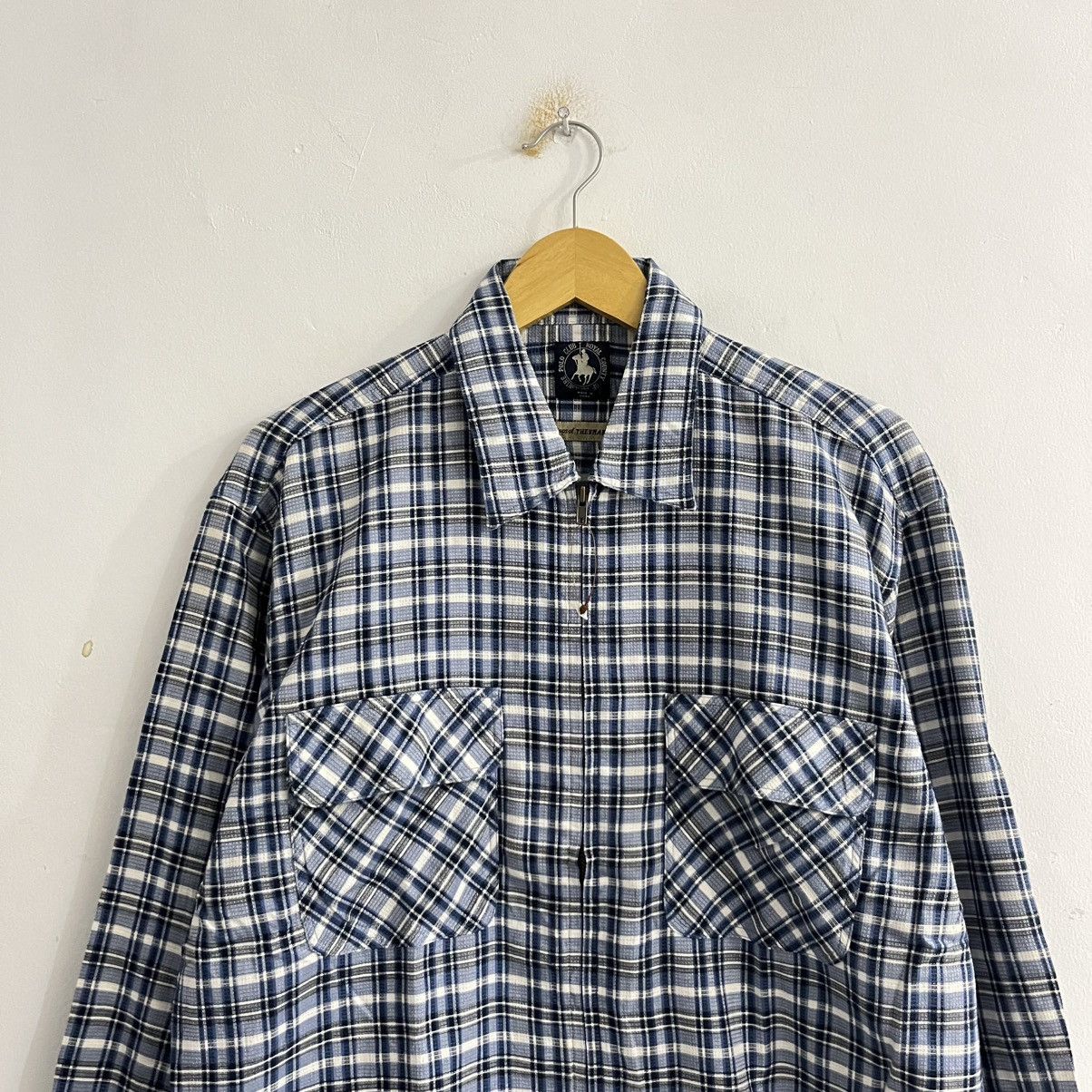 Japanese Brand Polo Club Plaid Zip Shirt Size US L / EU 52-54 / 3 - 2 Thumbnail