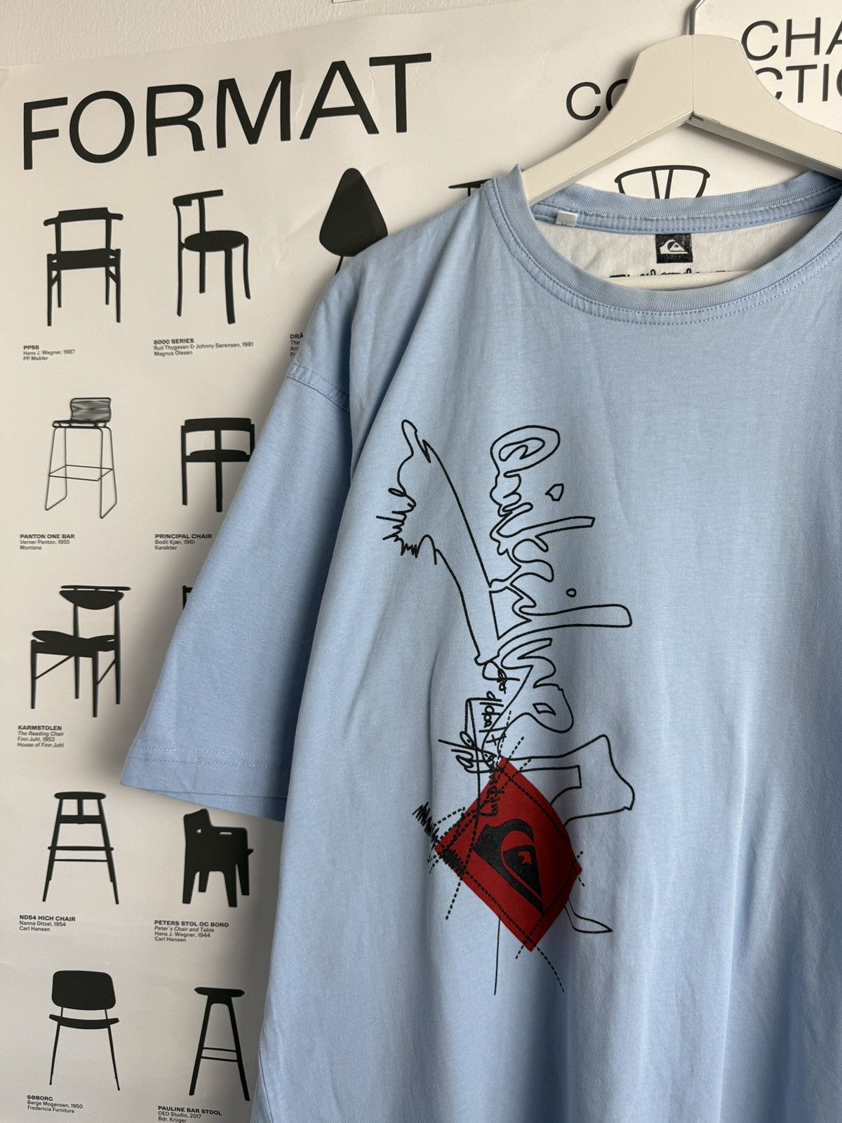 Quiksilver × Vintage Vintage 90s Quiksilver baggy t-shirt 3xl fit xl skate surf Size US XL / EU 56 / 4 - 3 Thumbnail