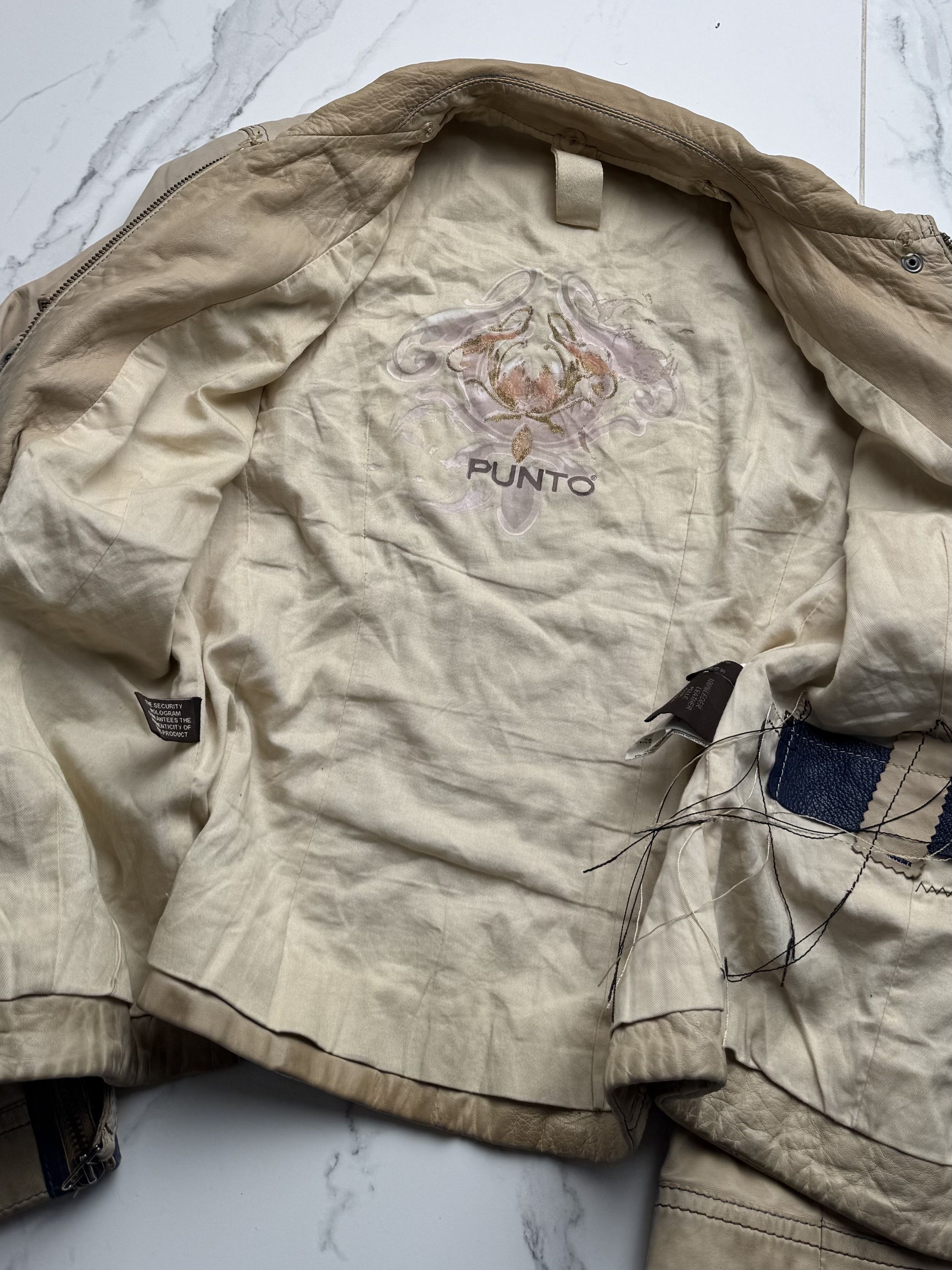 Genuine Leather Vintage Women's Beige Leather Jacket Button Up Casual Fitted Size M / US 6-8 / IT 42-44 - 10 Thumbnail