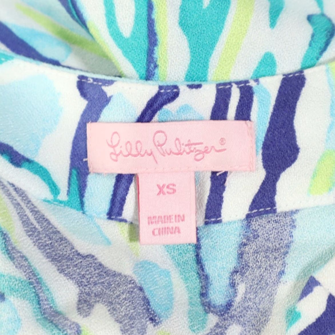 Lilly Pulitzer VINTAGE Lilly Pulitzer Achelle Pool Blue Stay Cool Swing Dress Women's XS Size XS / US 0-2 / IT 36-38 - 5 Thumbnail