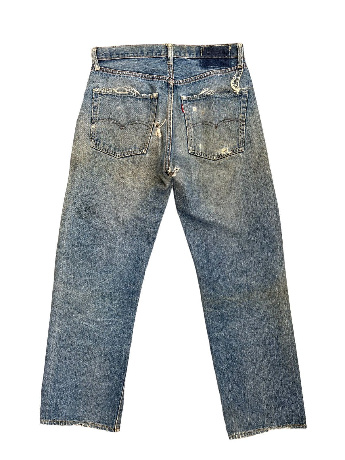 Levi's Trashed Vintage 70s Levi’s 501 Big E #6 Denim Redline Jeans Size US 30 / EU 46 - 2 Thumbnail
