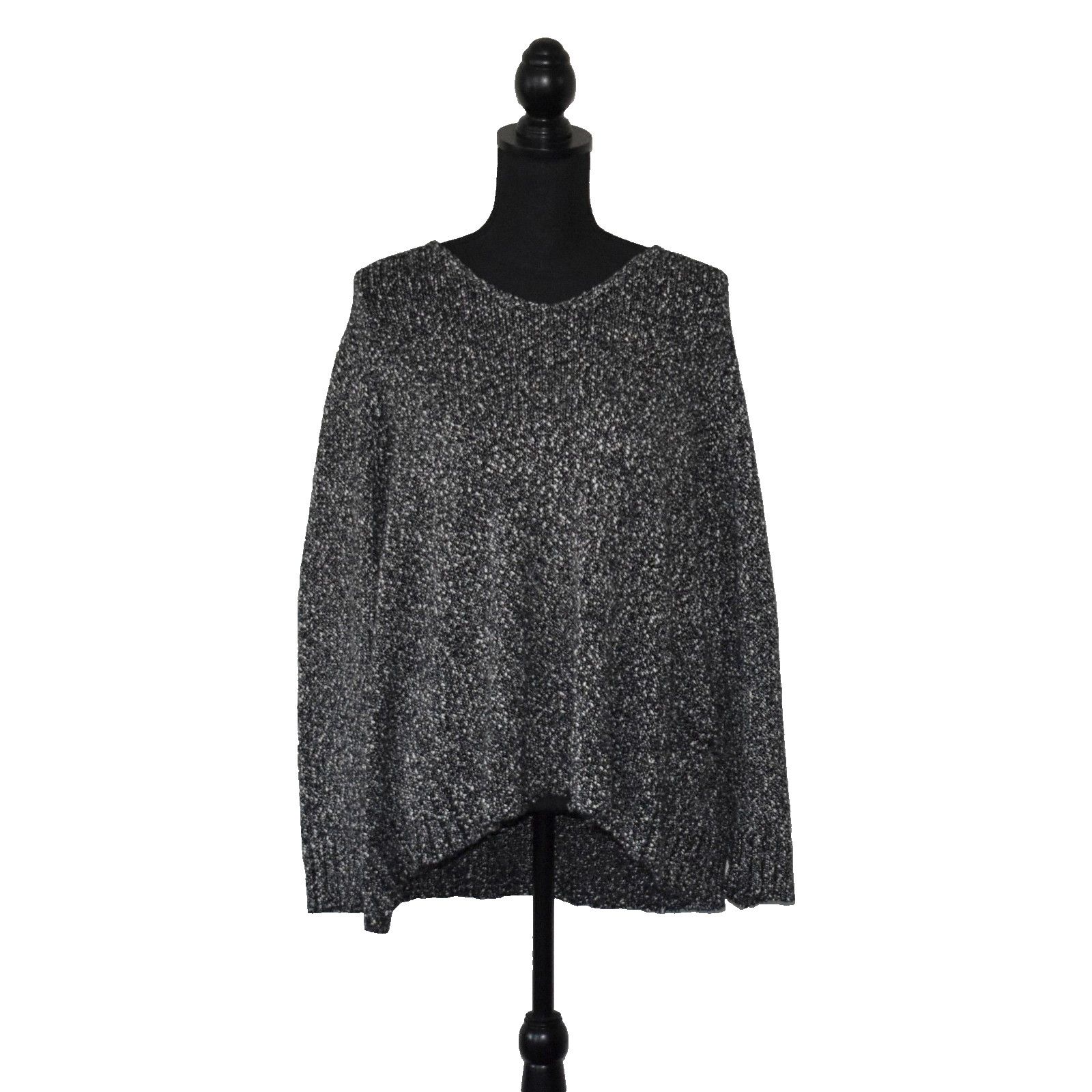 Eileen Fisher EILEEN FISHER Black White Cotton Round Neck Sweater Size 2X Size XXL / US 16-18 / IT 52-54 - 1 Thumbnail