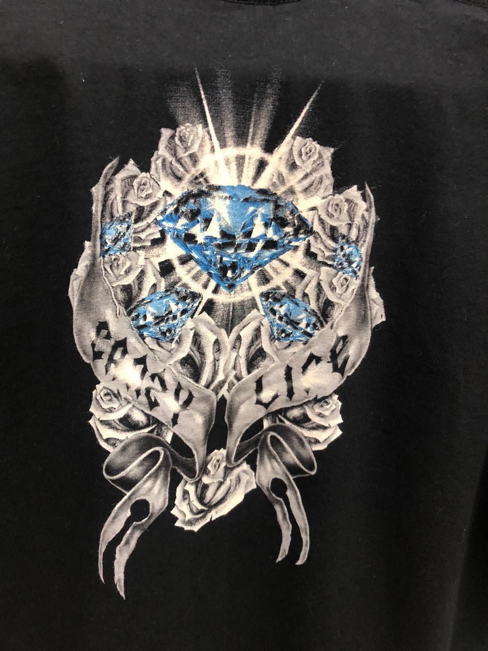 Vintage vintage crazy life diamon skull printed tshirt by pro-tag xl Size US XL / EU 56 / 4 - 9 Thumbnail