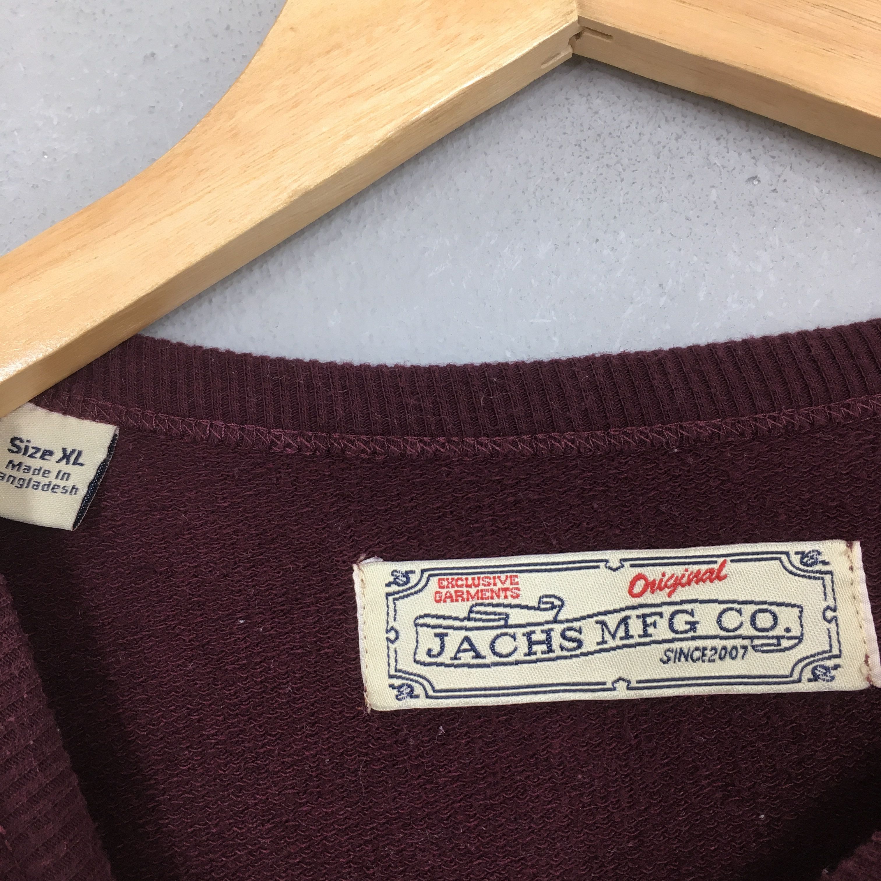 J.A.C.H.S. Mfg. Co. × JACHS NY × Vintage Vintage Jachs New York Maroon Sweatshirt XLarge Size US XL / EU 56 / 4 - 5 Thumbnail