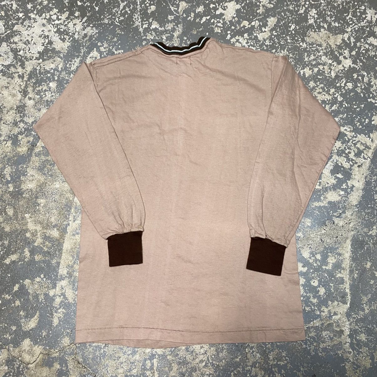 Unsound Rags × Vintage True Vintage Tan USA Blank Pocket Long Sleeve Tshirt Size US M / EU 48-50 / 2 - 10 Thumbnail
