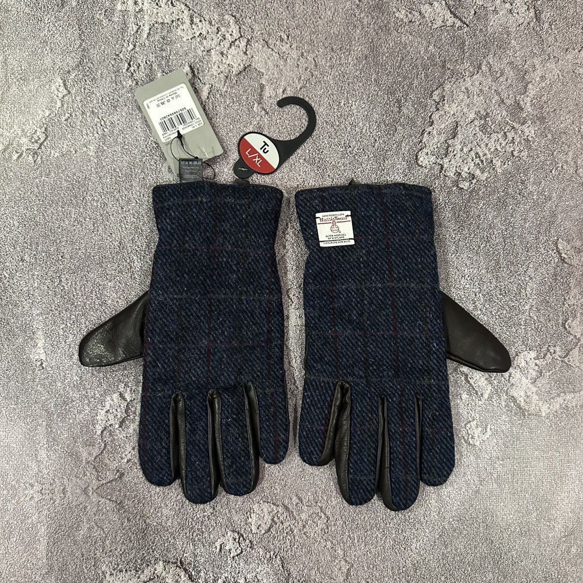 Harris Tweed NEW - Harris Tweed Men’s Gloves L/XL Wool/Leather Size ONE SIZE - 1 Thumbnail