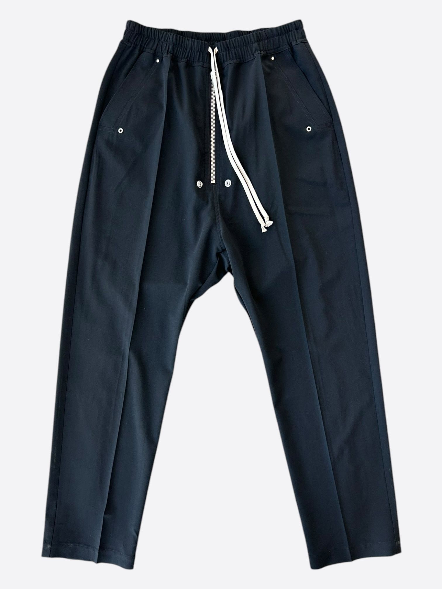 Rick Owens Black Wool Bella Pants