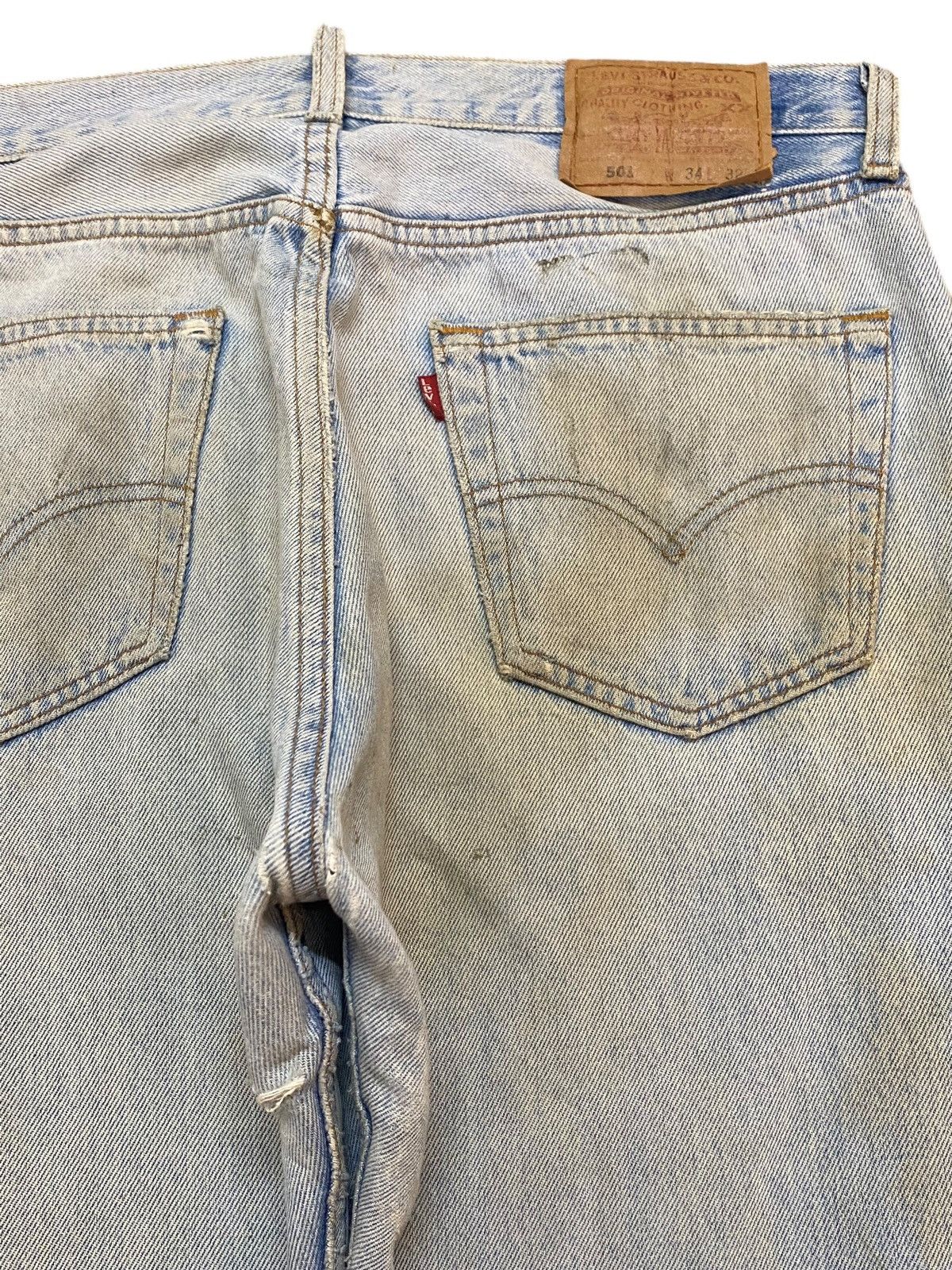 Levi's Vintage Clothing Vintage levis 501 90’s Grunge Distressed Loose Jeans Size US 34 / EU 50 - 12 Thumbnail