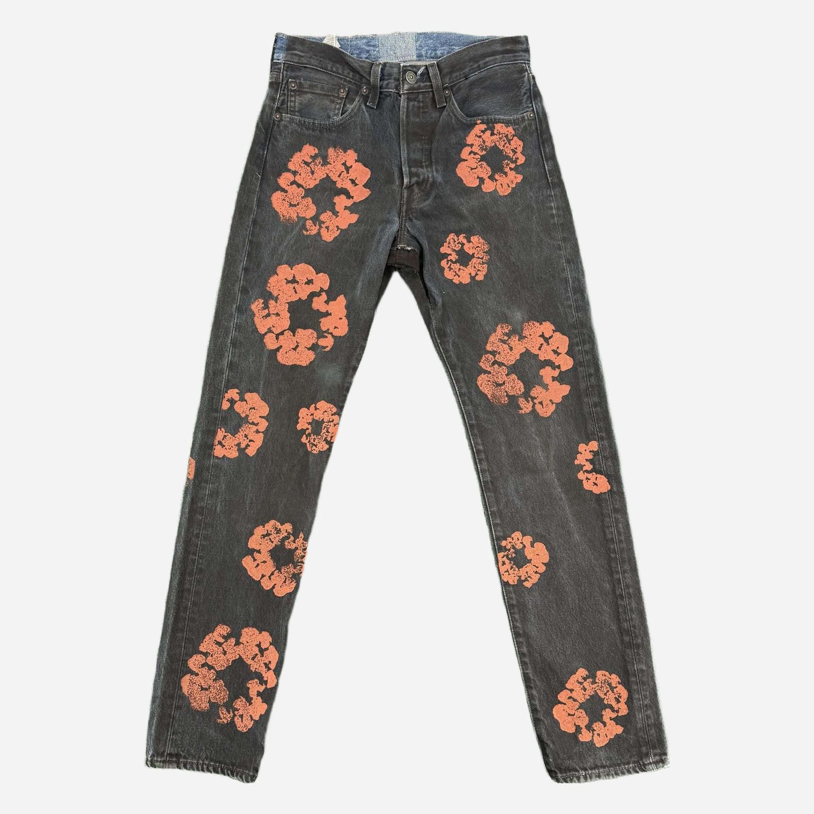 Levi's Denim Tears Levi's 501 Cotton Wreath Jeans Red Clay 27 Size US 27 - 1 Thumbnail