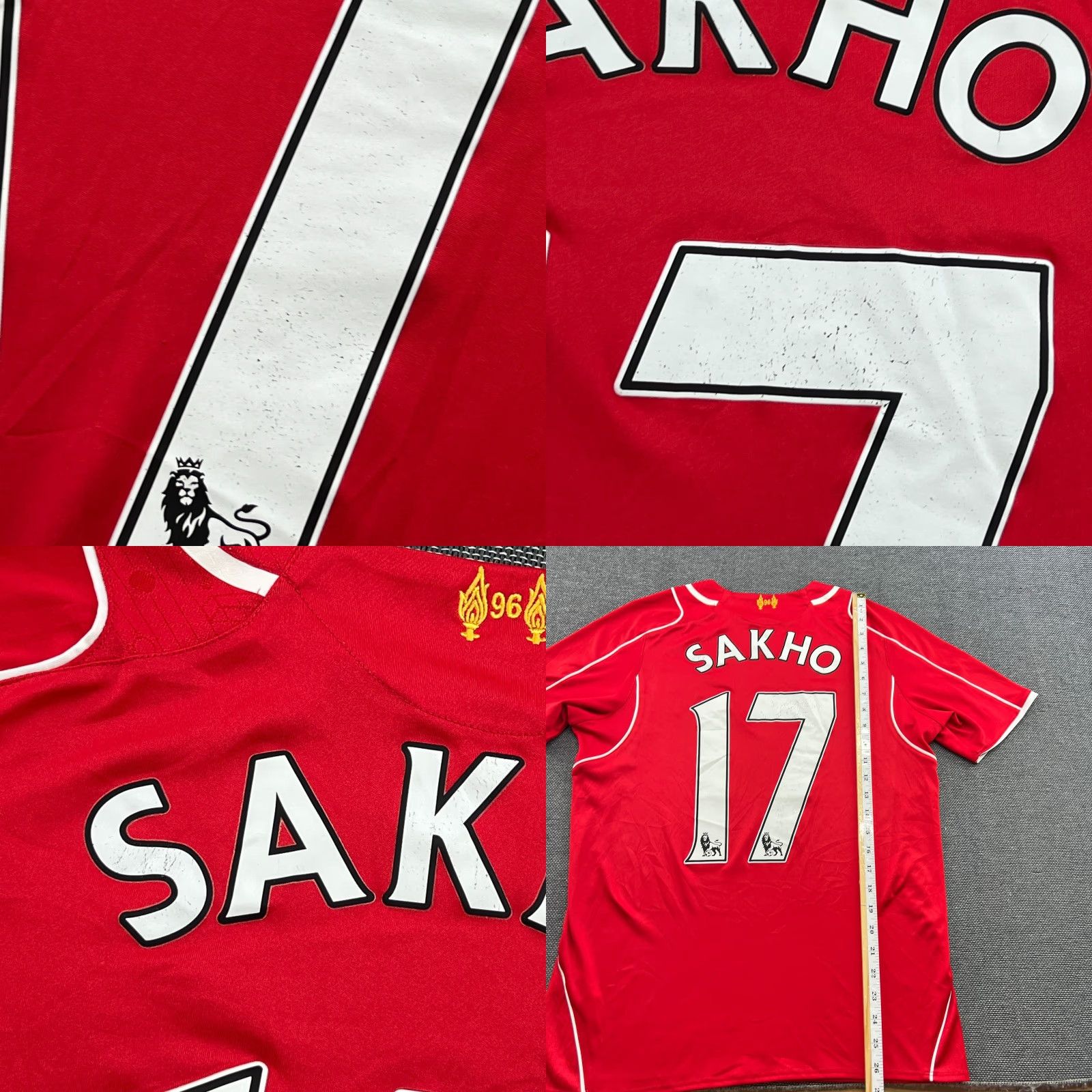 Vintage Liverpool FC 2014 2015 Home Sakho #17 Football Jersey Mens Small Warrior Adult Shirt Size US S / EU 44-46 / 1 - 9 Thumbnail