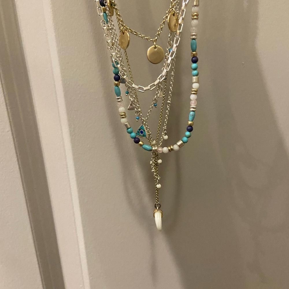 Designer Layered Chain Necklace Size ONE SIZE - 2 Thumbnail