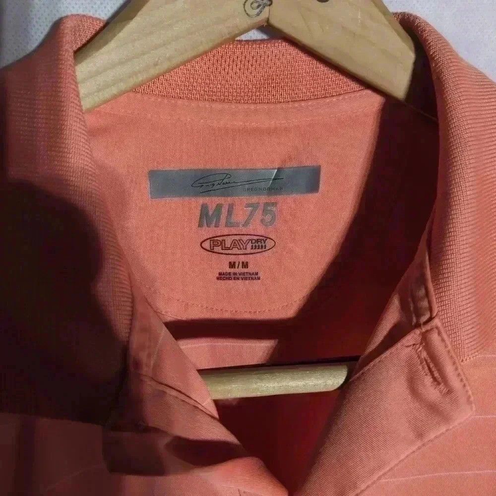 Greg Norman Men's Greg Norman golf Polo Shirt Salmon color ML75 sz M Size US M / EU 48-50 / 2 - 2 Thumbnail