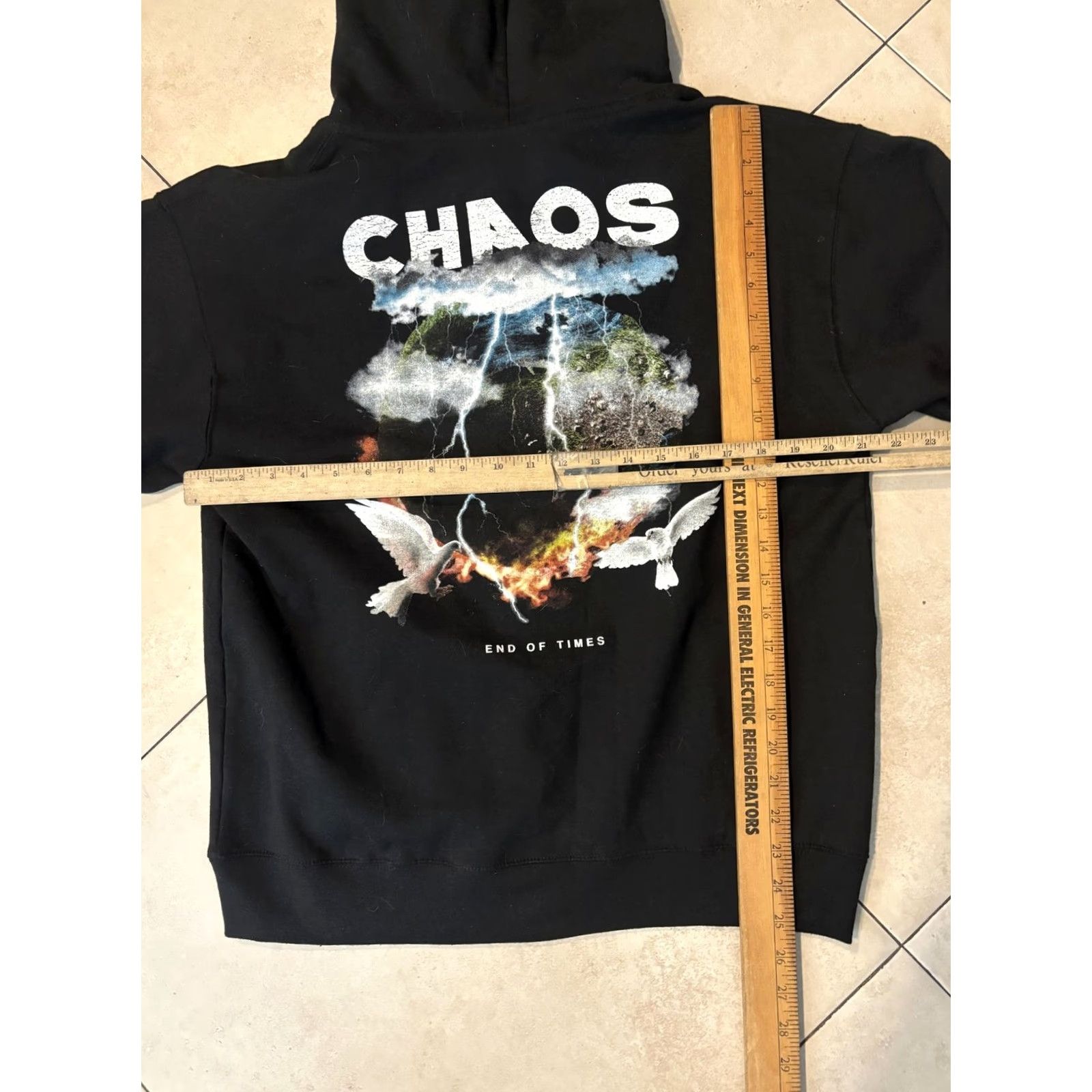 Vintage Social Collision Hoodie Mens Large Black Chaos End Times Graphic Zip Sweatshirt Size US L / EU 52-54 / 3 - 7 Thumbnail