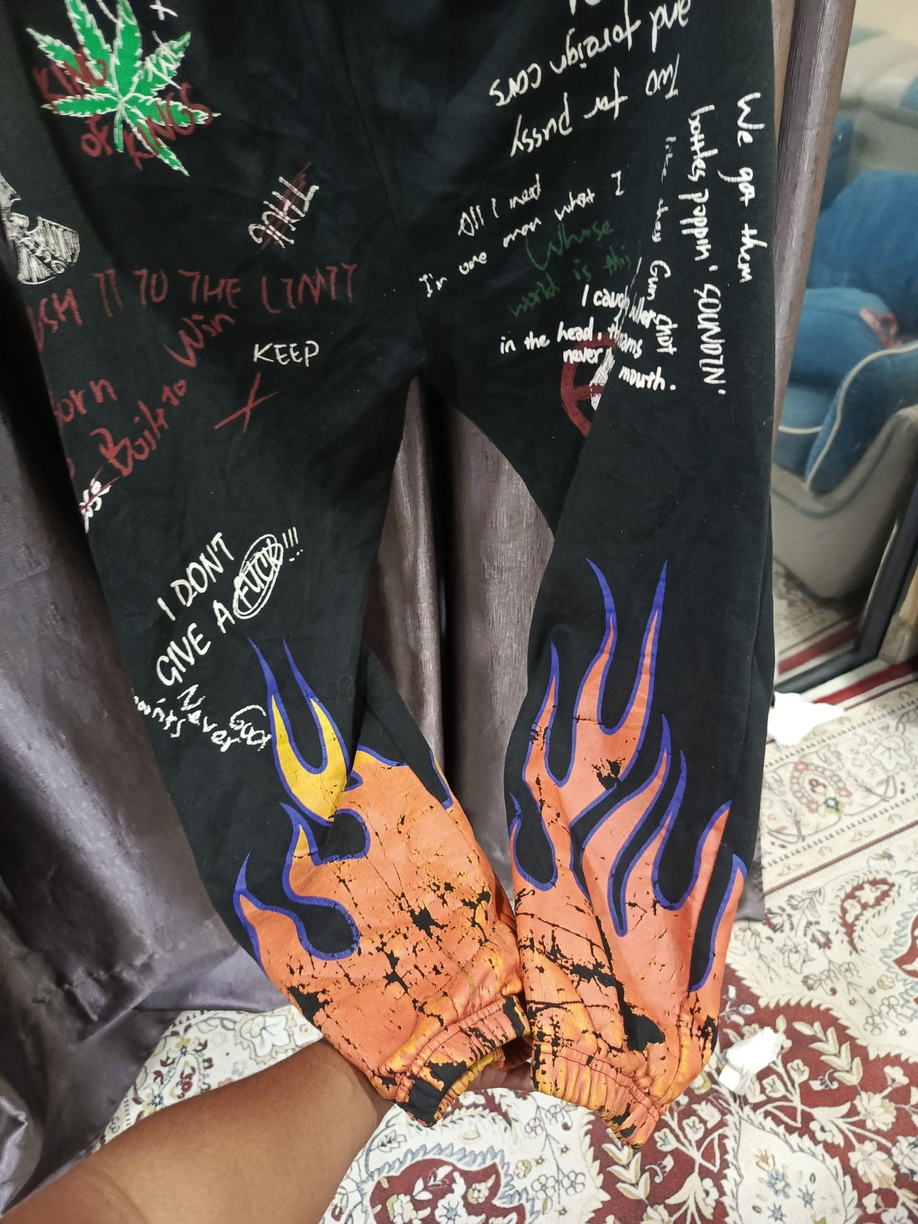 Japanese Brand Flying Ninety (FNTY). These are black heavyweight sweatpants Size US 33 - 3 Thumbnail