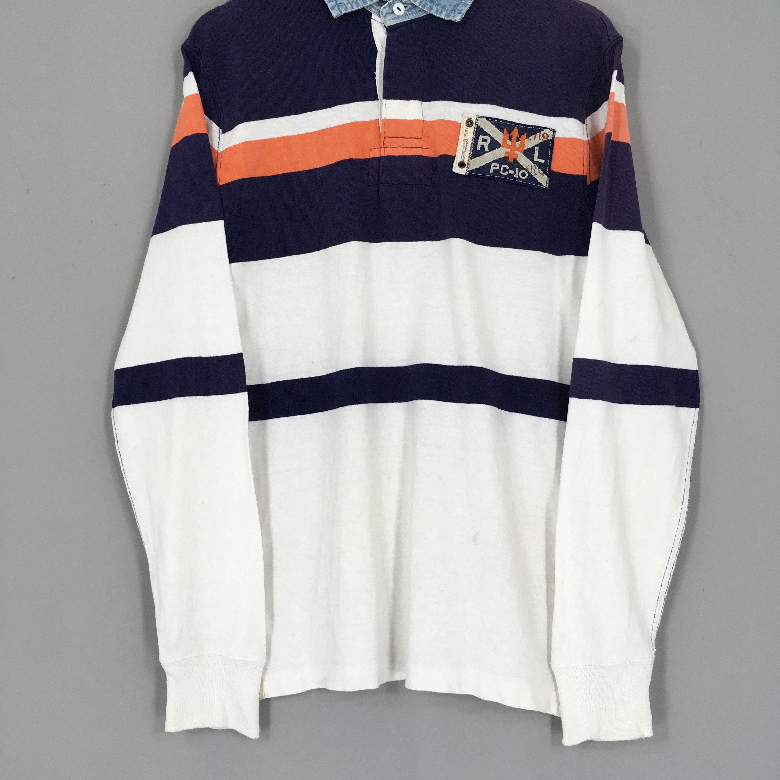 Polo Ralph Lauren × Rugby Ralph Lauren × Vintage RARE Vintage Polo Ralph Lauren Rugby Shirt Medium Size US M / EU 48-50 / 2 - 3 Thumbnail