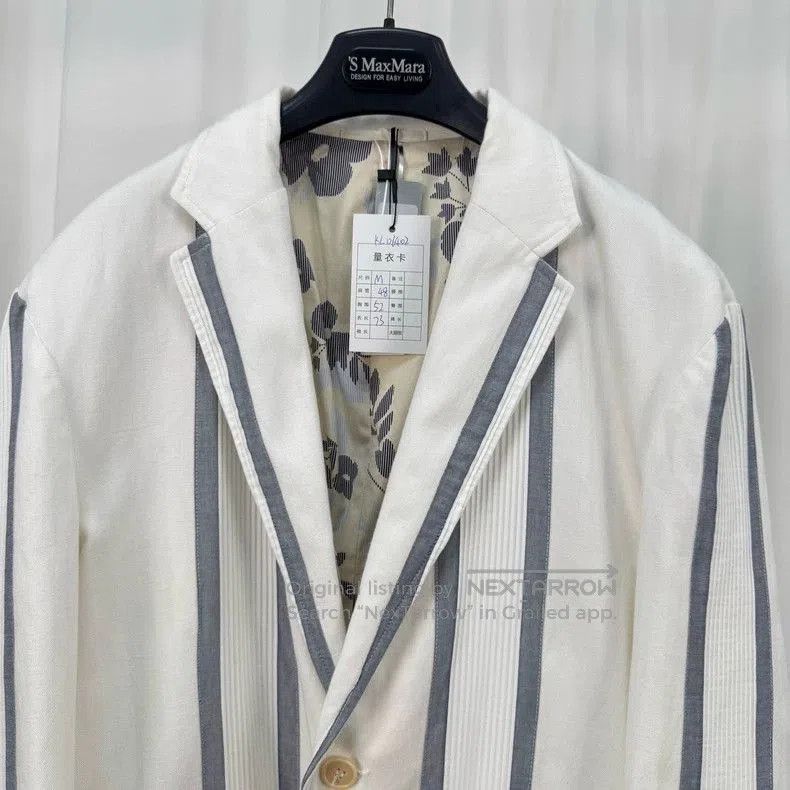 Japanese Brand Kenzo Stripe Floral Blazer Jacket. Size US M / EU 48-50 / 2 - 3 Thumbnail