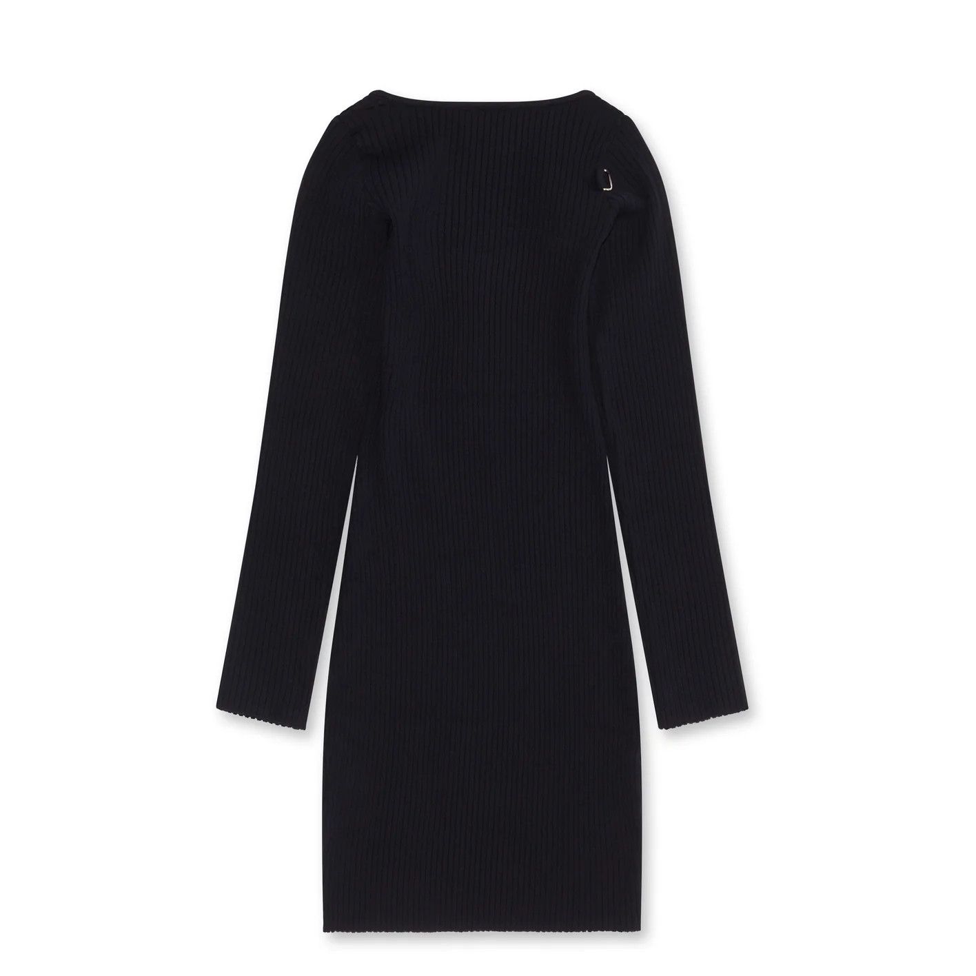 Courreges o1mle0824 Rib Knit LS Racer Dress in Navy Size S / US 4 / IT 40 - 2 Thumbnail
