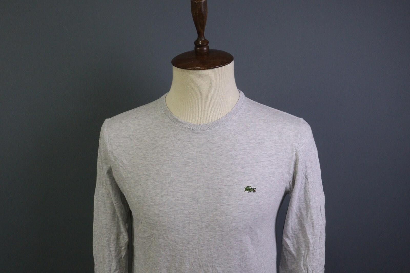 Lacoste Lacoste Regular Fit Gray Crocodile Logo T-Shirt Size M Size US M / EU 48-50 / 2 - 2 Thumbnail