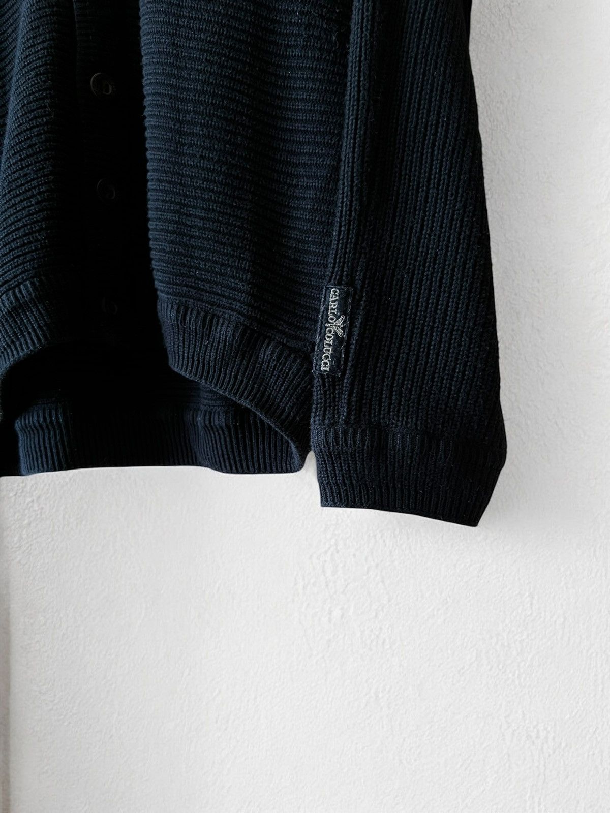 CARLO COLUCCI HEAVY KNIT CARDIGAN SWEATER AVANT GARDE y2k