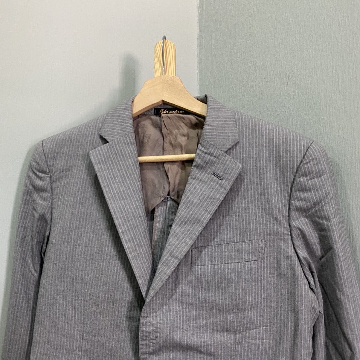 Loro Piana Loro Piana Fabric Pinstripe Wool Silk Blazer Jacket - Grey Size US S / EU 44-46 / 1 - 4 Thumbnail